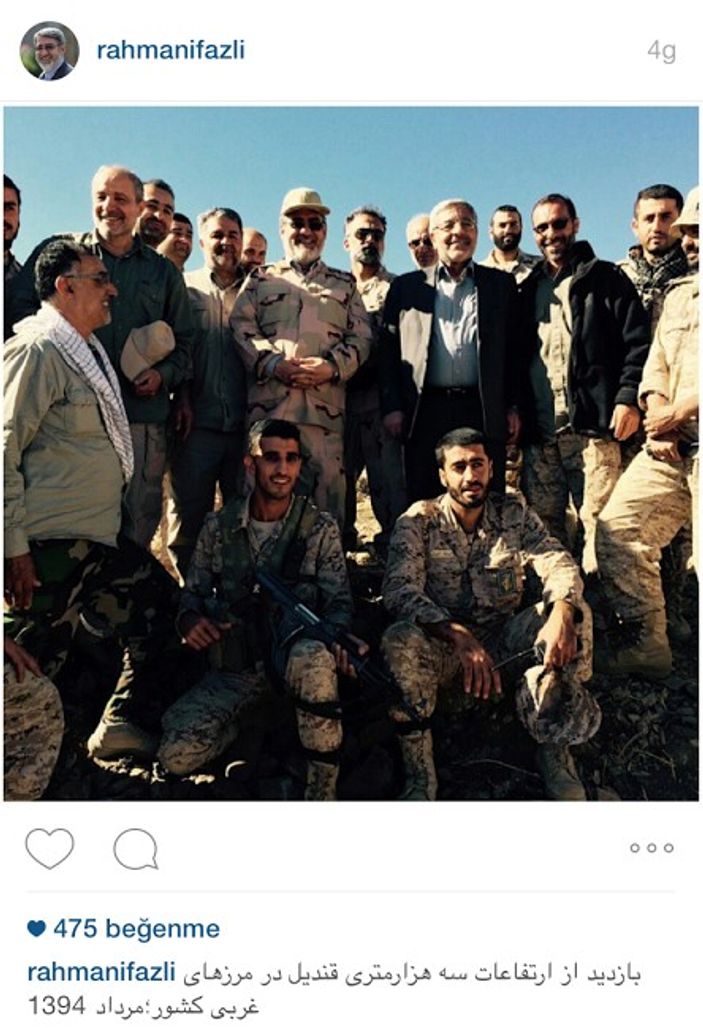 İranlı bakan asker elbisesi giyip Kandil'e çıktı