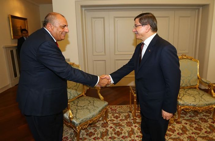 Başbakan Davutoğlu ile Tuğrul Türkeş görüşmesi