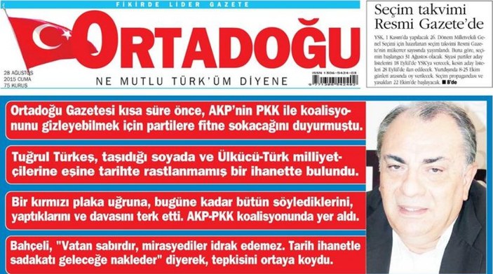 MHP'nin gazetesinden Türkeş'e çok sert tepki