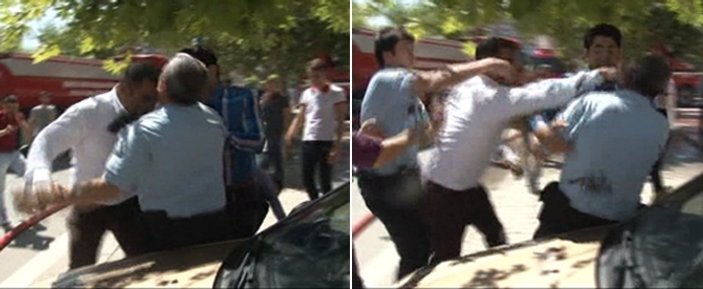 Konya'da polise kafa ve yumruk atan kişi serbest bırakıldı