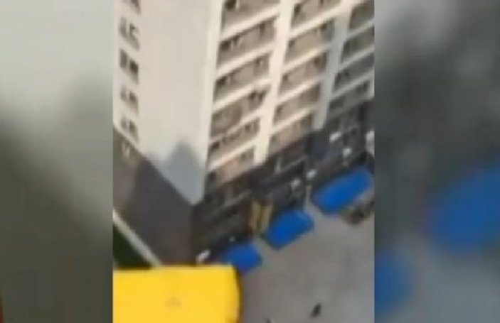 Aldatılan kadın 15 katlı binadan aşağı atladı