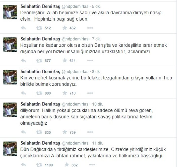 Selahattin Demirtaş tüm programlarını iptal etti