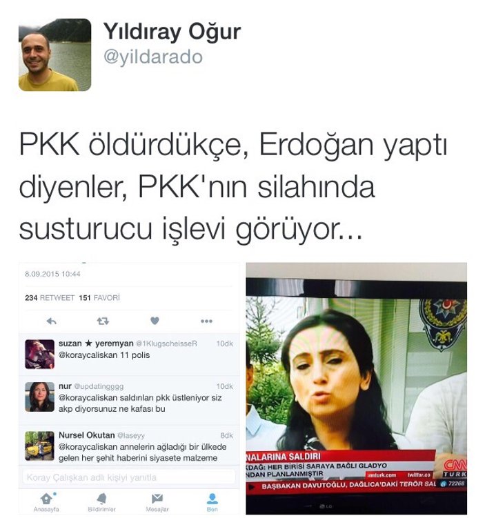 PKK vuruyor Erdoğan suçlanıyor