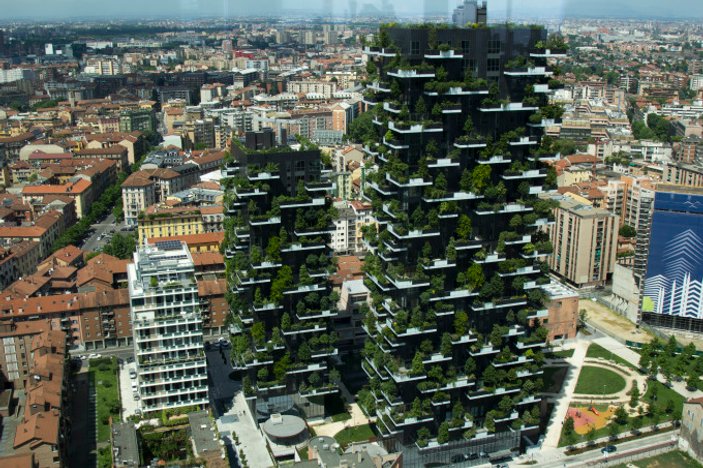 Milano'nun dikine orman binaları
