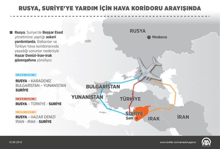Rusya Suriye'ye askeri yardım için hava koridoru arıyor