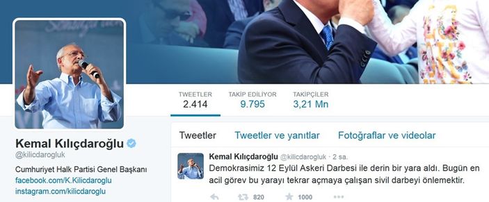 Kılıçdaroğlu'ndan '12 Eylül' değerlendirmesi