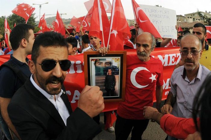 Mardin'de PKK protesto edildi