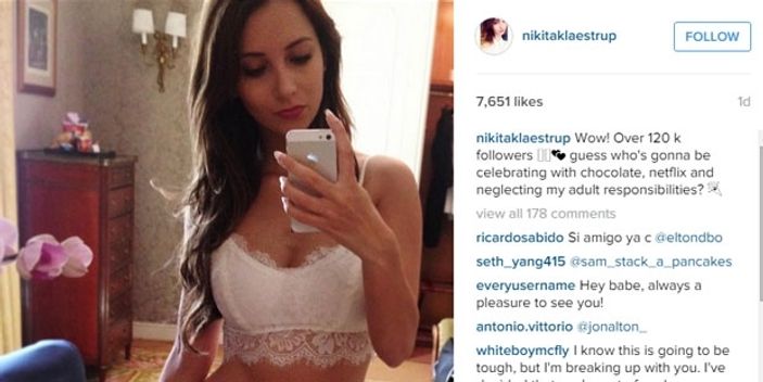 Danimarkalı siyasetçi Nikita'dan iç çamaşırlı poz