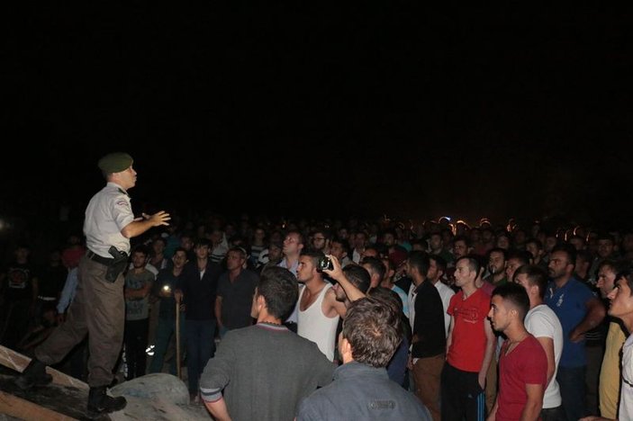 Bolu'da şantiyeyi bastılar: Burada PKK'lı istemiyoruz