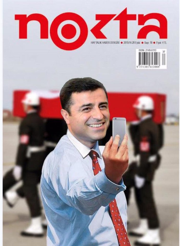 Nokta dergisinin kapağına Demirtaş'ı koydular