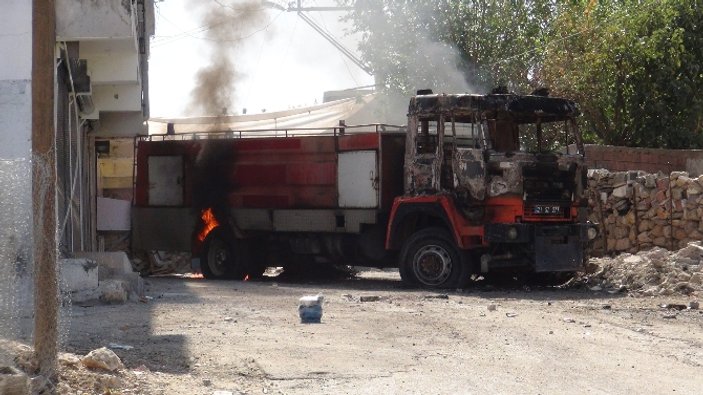PKK itfaiye aracını yakıp bomba tuzakladılar