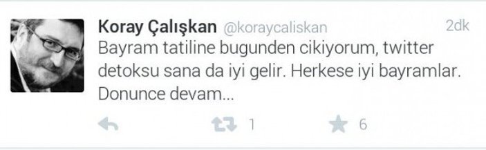 Koray Çalışkan tatile çıktı