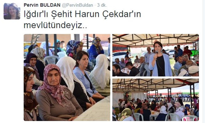 HDP'li Pervin Buldan teröristin taziyesine gitti