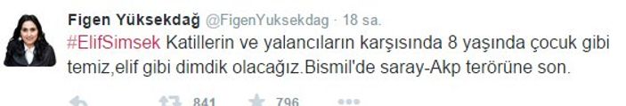 Yüksekdağ'dan 9 yaşındaki çocuğu PKK vurmadı tweeti