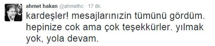 Ahmet Hakan'dan saldırı sonrası ilk tweet