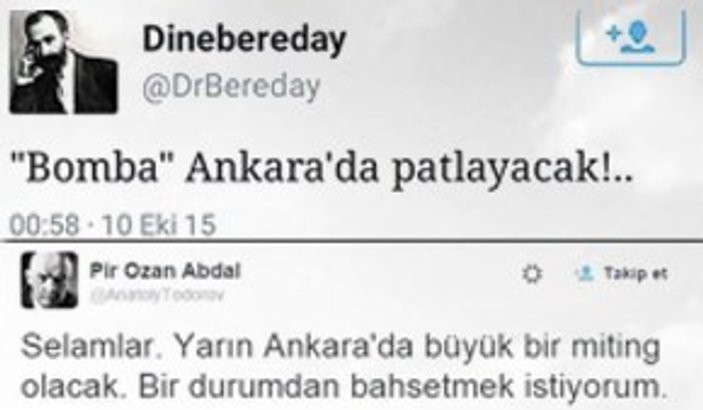 Ankara'daki saldırı öncesi tweet atan kişiler gözaltında