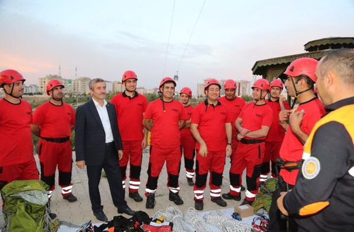 Şahinbey Belediyesi'nden arama kurtarma tatbikatı