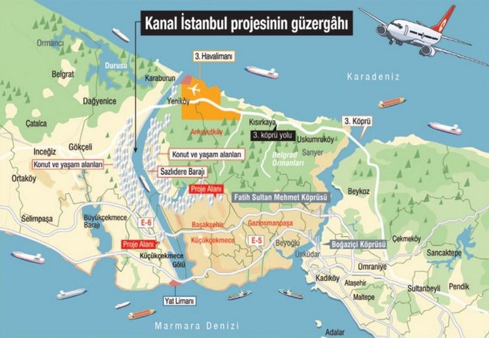 Kanal İstanbul yatırım rotası