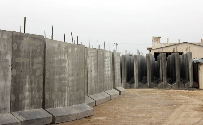 Suriye sınırına örülecek duvarlar hazırlandı