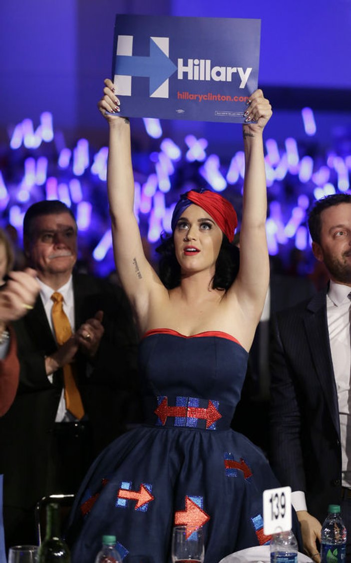 Katy Perry'den Hillary Clinton'a destek