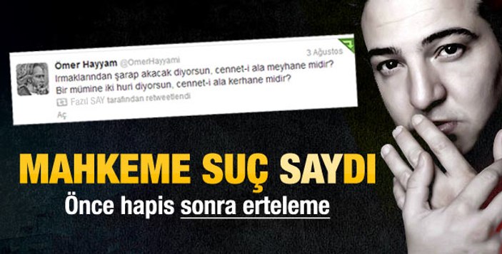 Yargıtay Fazıl Say’a verilen cezayı bozdu