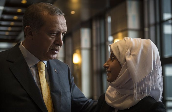 Suriyeli genç kızın Erdoğan hayali gerçek oldu
