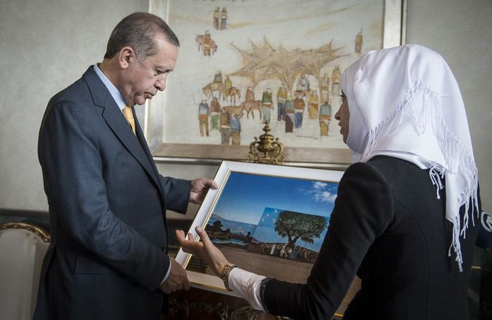 Suriyeli genç kızın Erdoğan hayali gerçek oldu