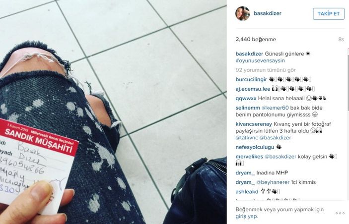 Başak Dizer sandık görevlisi oldu