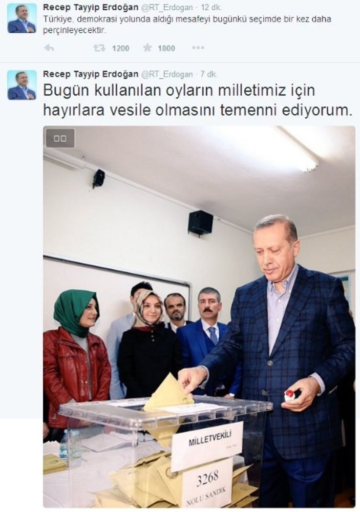 Erdoğan'dan seçim tweeti