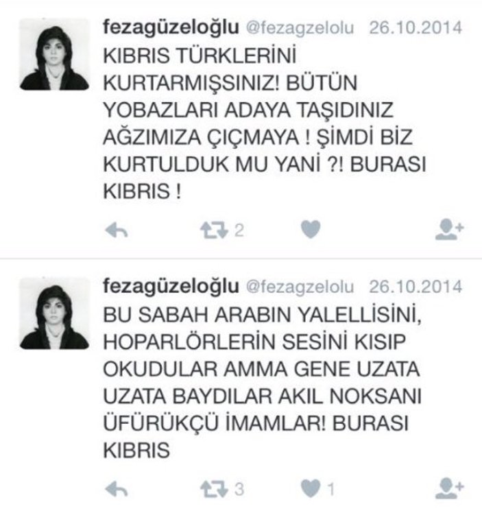 KKTC'de ezanı Feza Güzeloğlu yasaklattı