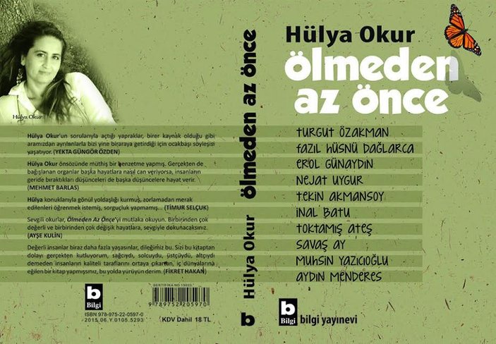 Hülya Okur’un ilk kitabı Ölmeden Az Önce çıktı