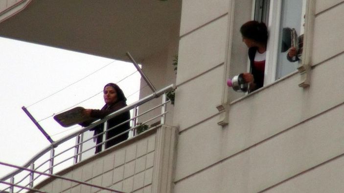 Nusaybin'de tencereli eylem