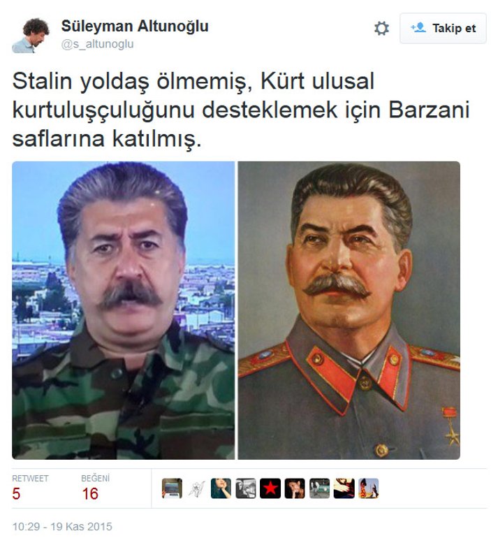 Stalin'e benzeyen Kürt komutan