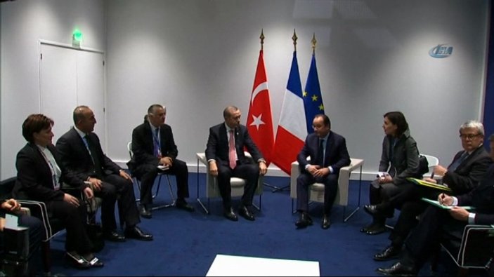 Erdoğan: Hollande ile görüşmemiz verimli geçti