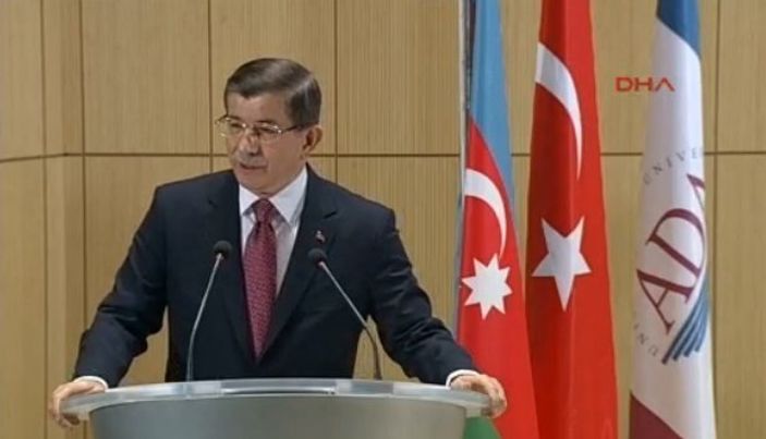 Başbakan Davutoğlu Azerbaycan'da Rusya'ya seslendi