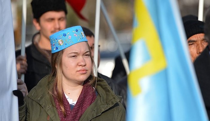 Kırım Türkleri Rusya'yı protesto etti