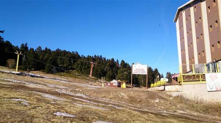 Uludağ kışa hazır ancak kar yok