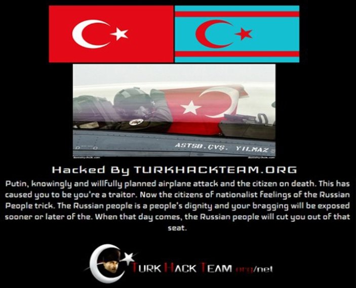 Türk hackerlardan Rusya'ya Putinli mesaj