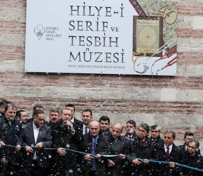 Cumhurbaşkanı Erdoğan kar altında açılış yaptı