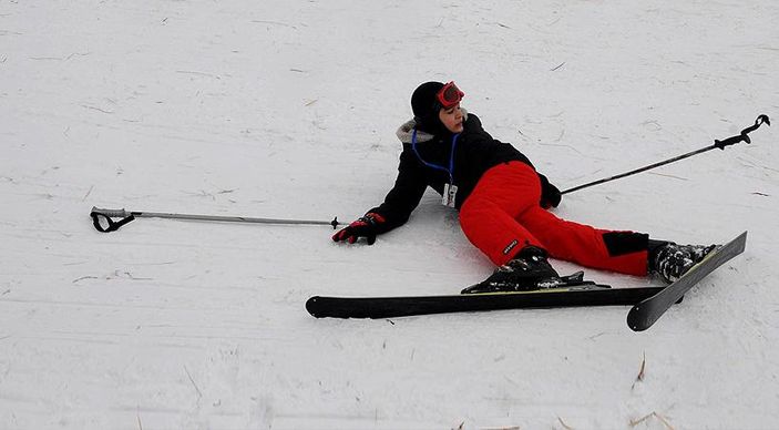 Uludağ'da pistler acemi kayakçılarla doldu