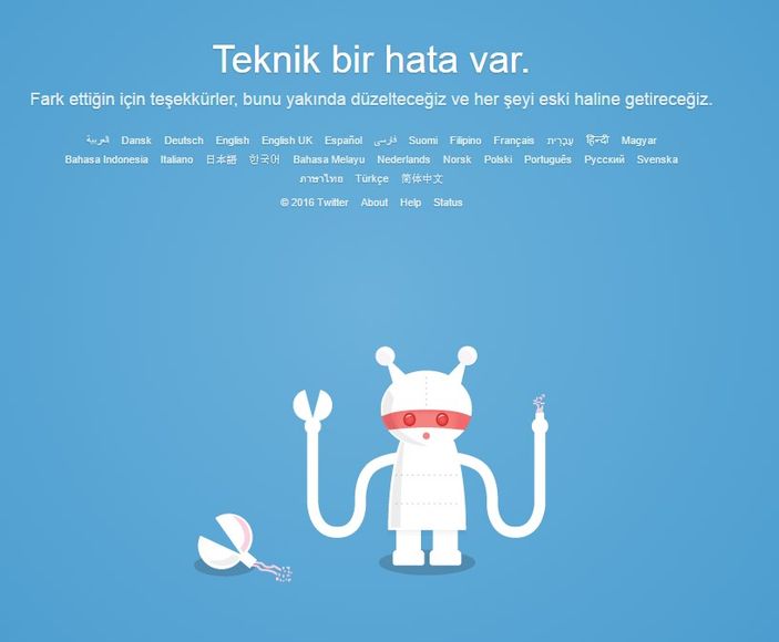 Twitter çöktü