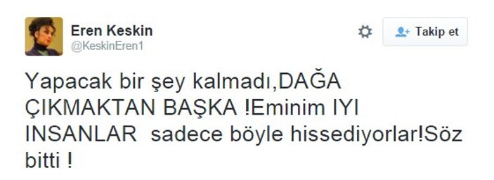 Eren Keskin'den dağa çıkalım çağrısı