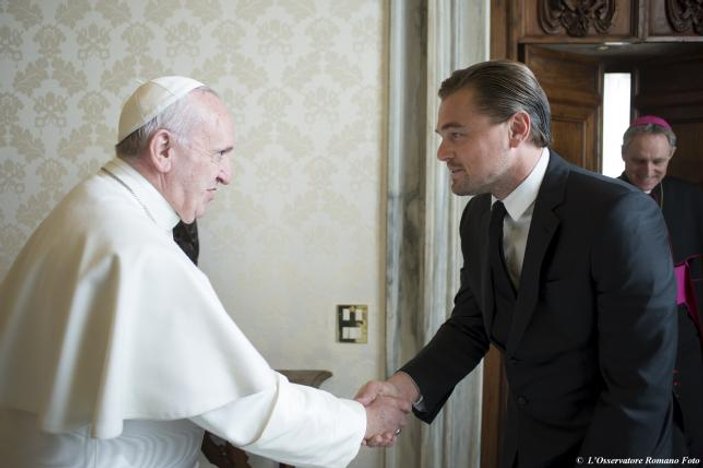 Leonardo DiCaprio Papa ile bir araya geldi