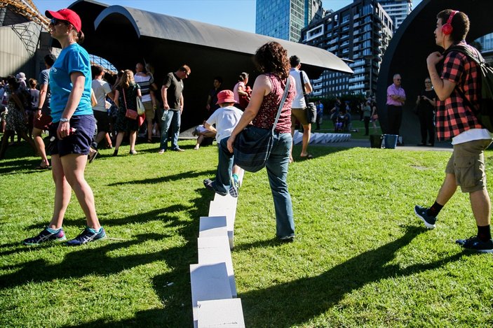 Avustralya'da domino taşı etkinliği