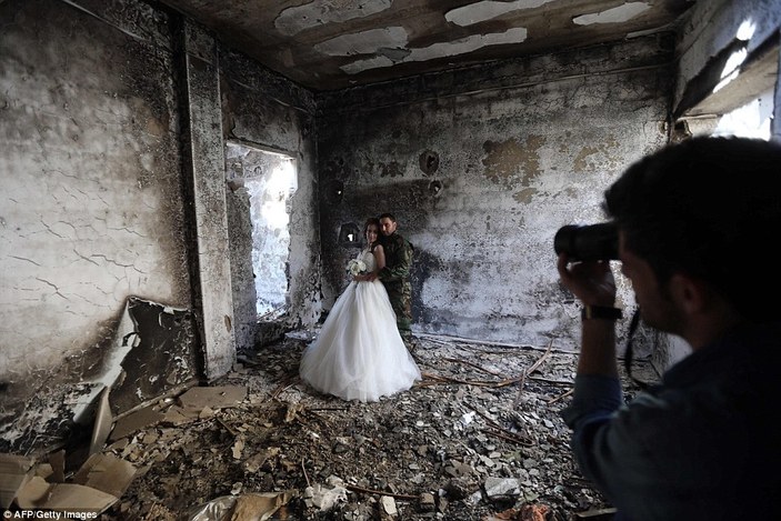 Suriye'den düğün fotoğrafları