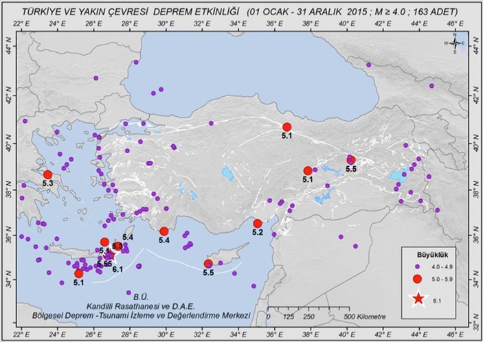 Türkiye 2015 yılında 15 binden fazla sallandı