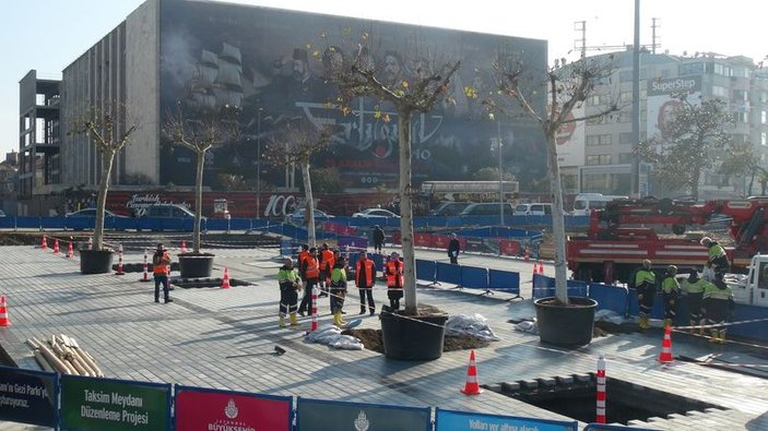 Taksim Meydanı Düzenleme çalışmaları devam ediyor