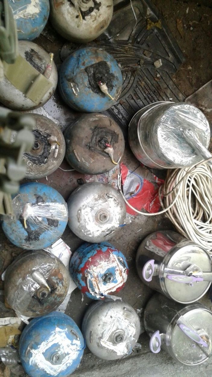 Cizre'de bodrum kattan cephanelik çıktı