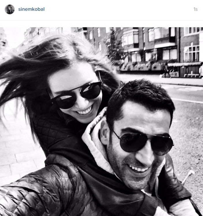 Sinem Kobal ve İmirzalıoğlu'ndan Sevgililer Günü pozu