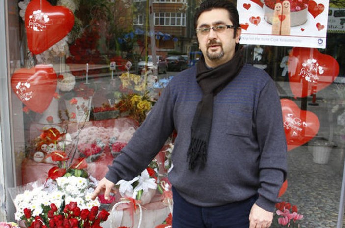 Gaziantep'te bir kişi sevgilisi için çiçek çaldı